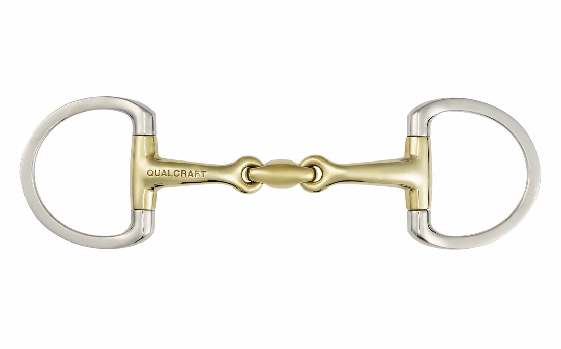 QualCraft English > Eggbutt 125mm Stainless Steel Eggbutt Bit, Double Jointed Copper Mouth, 16mm Thickness