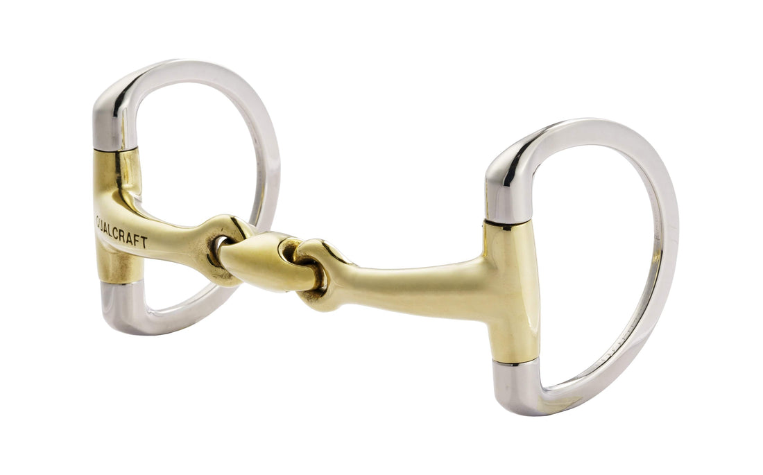 QualCraft English > Eggbutt 125mm Stainless Steel Eggbutt Bit, Double Jointed Copper Mouth, 16mm Thickness