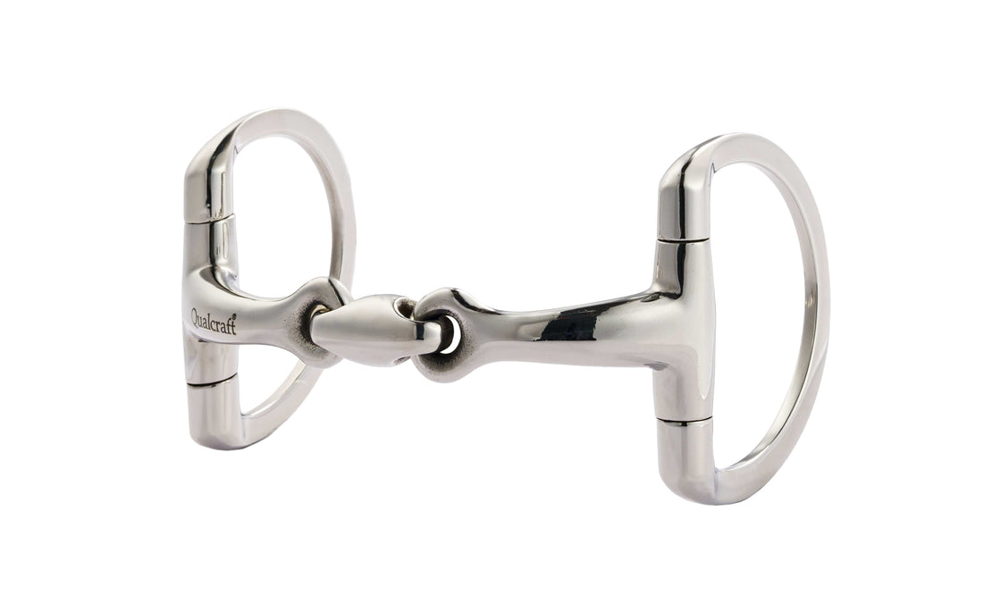 QualCraft English > Eggbutt Stainless Steel Eggbutt Bit, High Curve Snaffle Mo, with lozenge, 16mm Thickness