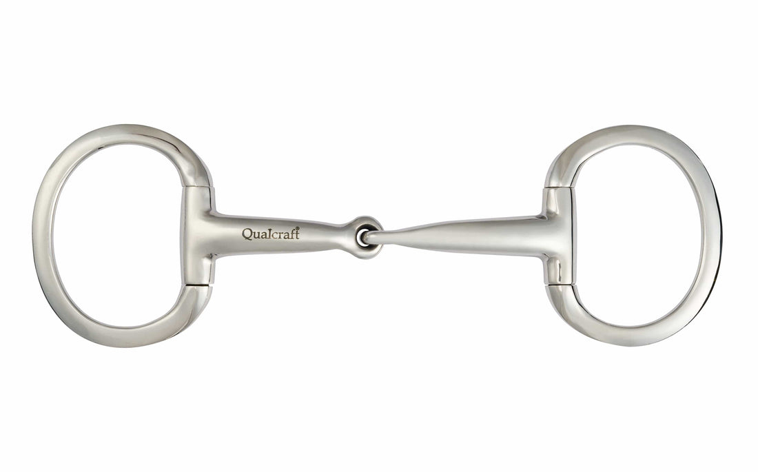 QualCraft English > Eggbutt Stainless Steel Full Cheek Bit, 6-1/2” Cheeks, SS single Jointed Mouth, 14mm Thickness