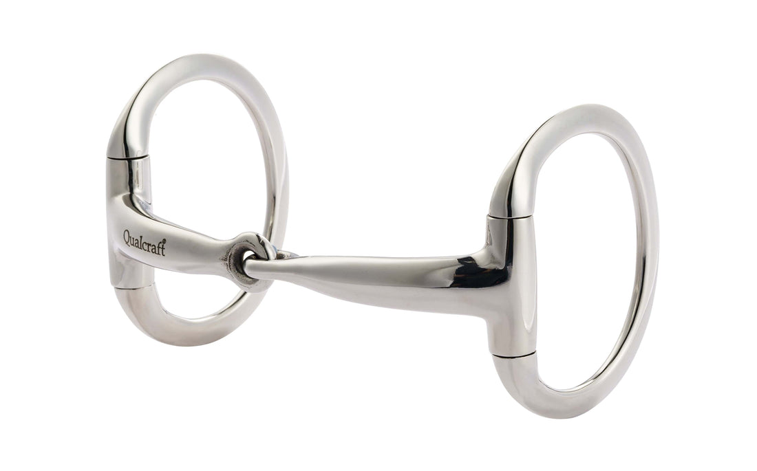 QualCraft English > Eggbutt Stainless Steel Full Cheek Bit, 6-1/2” Cheeks, SS single Jointed Mouth, 14mm Thickness