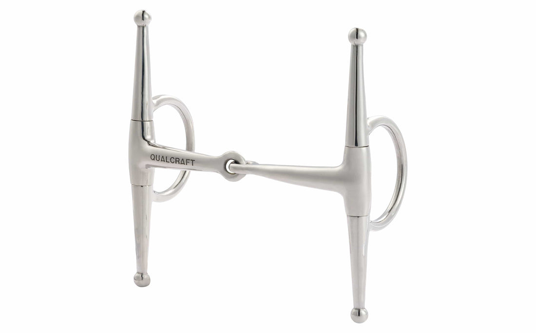 Qualcraft English > Fullcheek 125mm Stainless Steel Full Cheek Bit, 6-1/2” Cheeks, SS single Jointed Mouth, 14mm Thickness