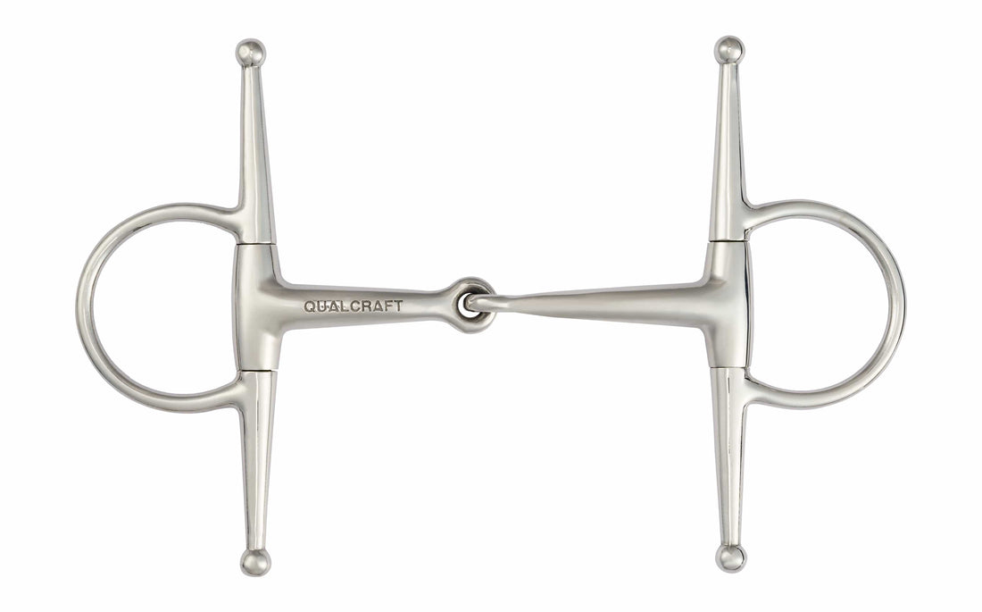 Qualcraft English > Fullcheek 125mm Stainless Steel Full Cheek Bit, 6-1/2” Cheeks, SS single Jointed Mouth, 14mm Thickness