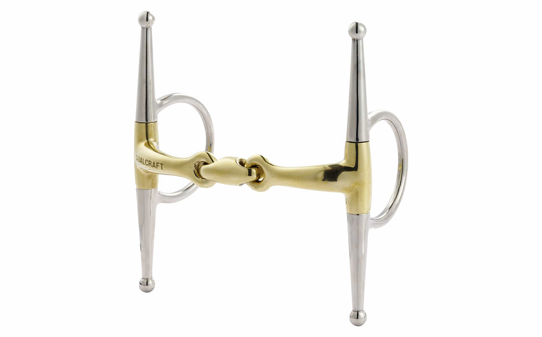 QualCraft English > Fullcheek 125mm Stainless Steel Full Cheek bit, Double jointed Copper Mouth, 16mm Thickness