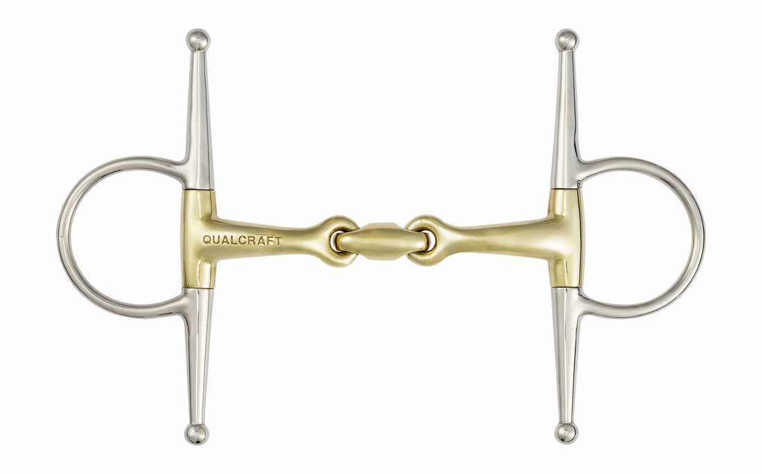 QualCraft English > Fullcheek 125mm Stainless Steel Full Cheek bit, Double jointed Copper Mouth, 16mm Thickness