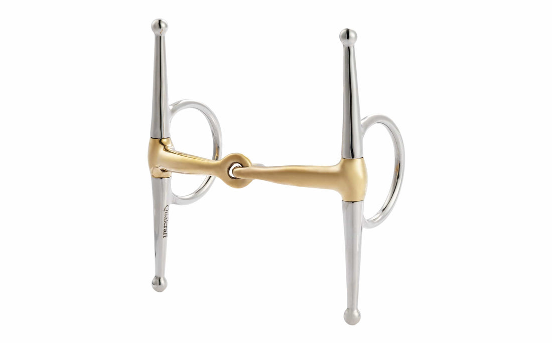 QualCraft English > Fullcheek 5" Copper Mouth Full Cheek Snaffle bit