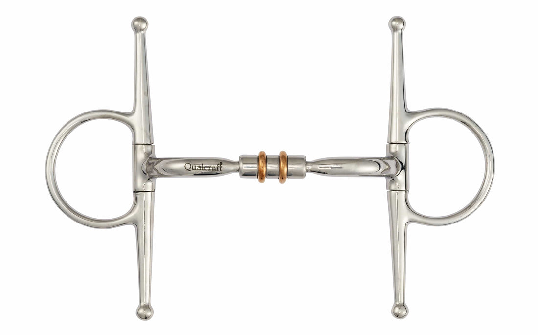 QualCraft English > Fullcheek 5" Full Cheek Comfort Snaffle Bit Copper Rollers