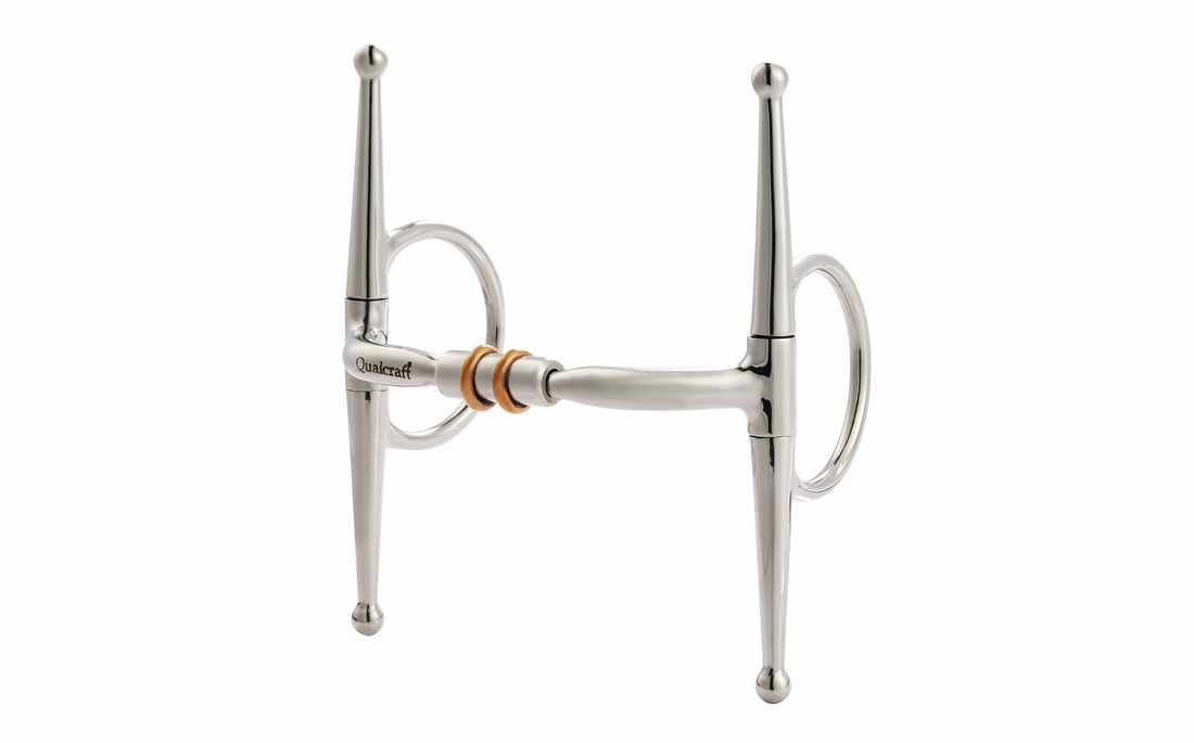 QualCraft English > Fullcheek 5" Full Cheek Comfort Snaffle Bit Copper Rollers