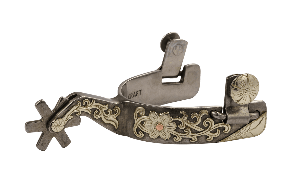 QualCraft Western > Spurs Ladies GS & Copper Dots Light Blackening Ladies' Spurs