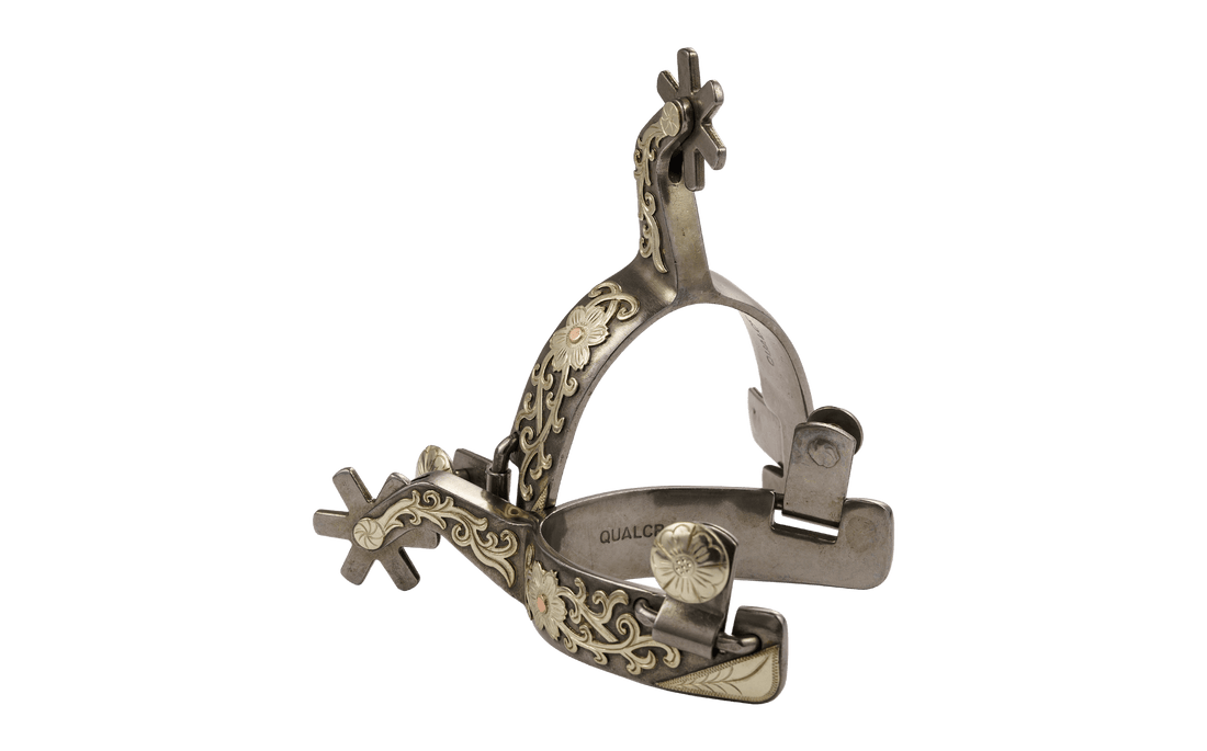 QualCraft Western > Spurs Ladies GS & Copper Dots Light Blackening Ladies' Spurs