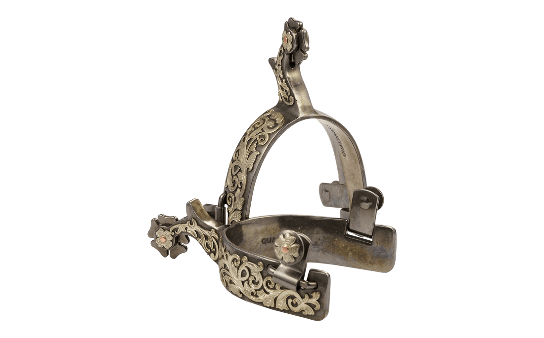 QualCraft Western > Spurs Men GS Floral Light Blackening Men's Spurs